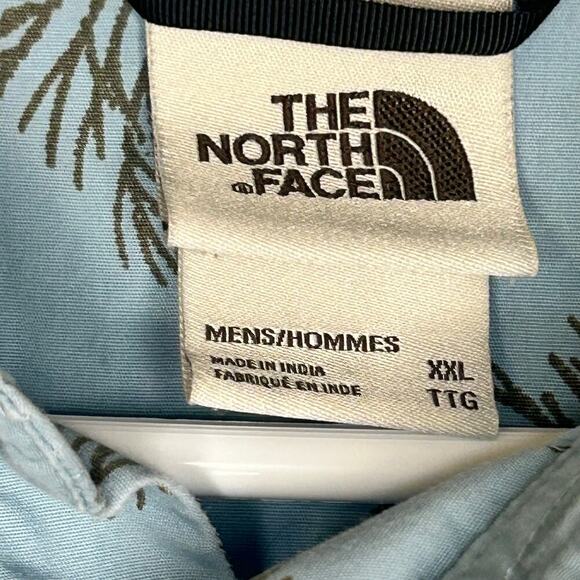 The North Face men's short sleeve cotton button down light blue size XXL - Picture 5 of 10